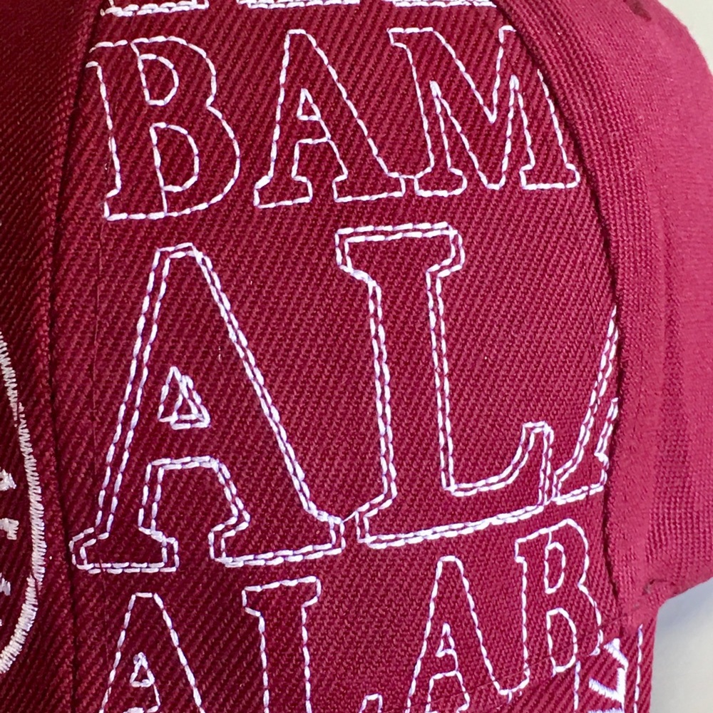 Alabama Football Adjustable Cap Hat Red White SEC - Picture 4 of 8